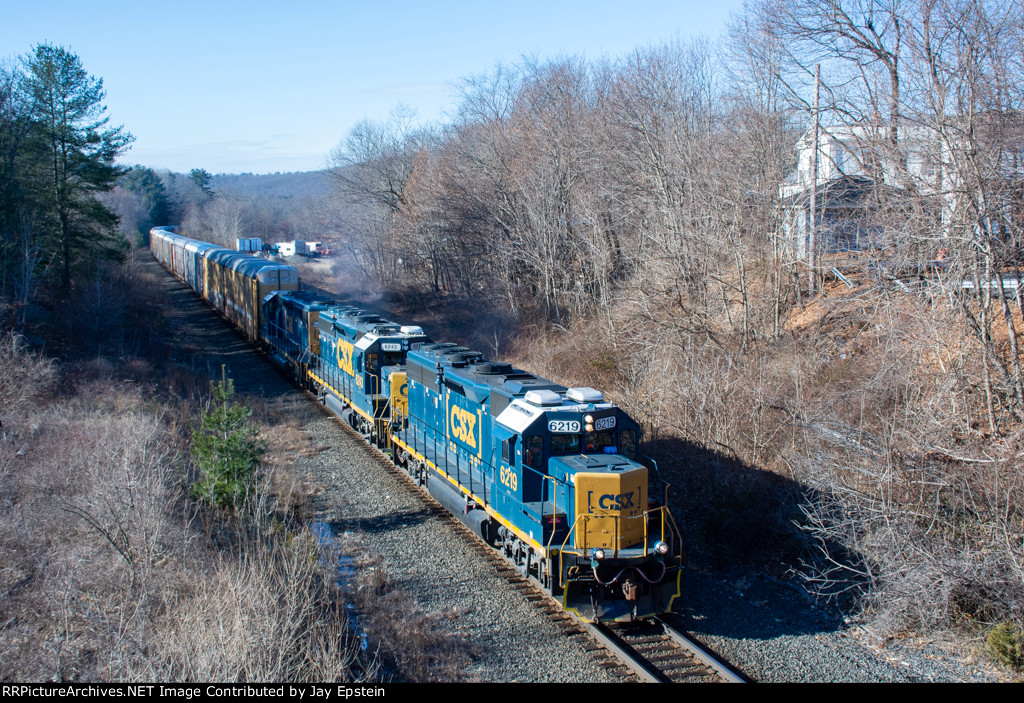 A trio of geeps lead L012 through West Warren